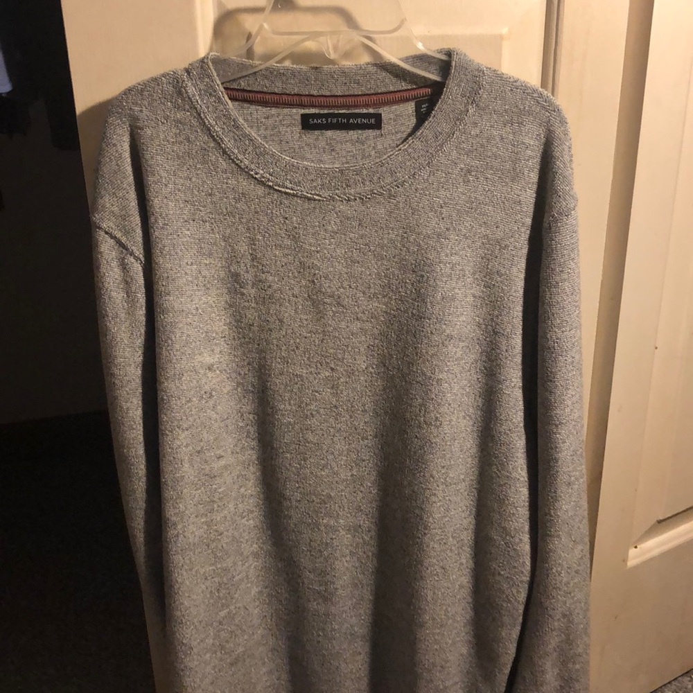 Saks Fifth Avenue Gray Static Sweater